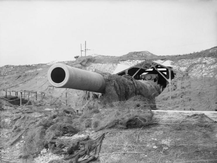 “Winnie”, a 14-inch gun at St Margaret’s at Cliffe near Dover, March 1941