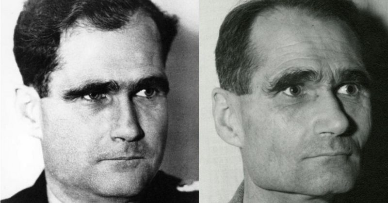 Rudolf Hess 1933 (left) and 1945 (right)