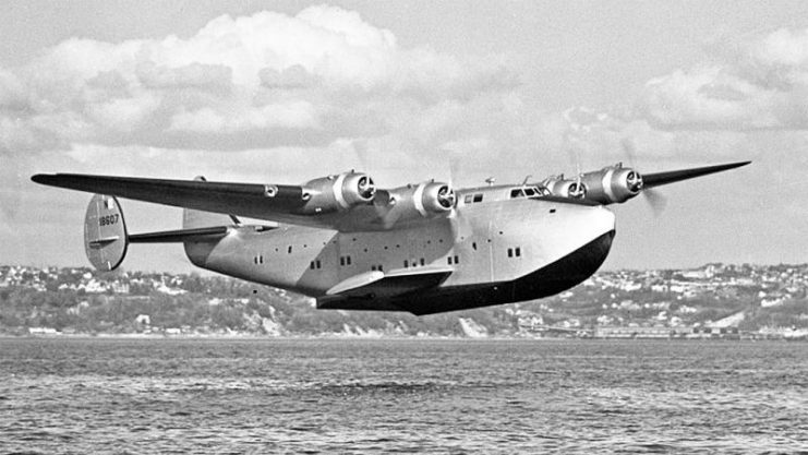 A Boeing 314 “Clipper” in flight.