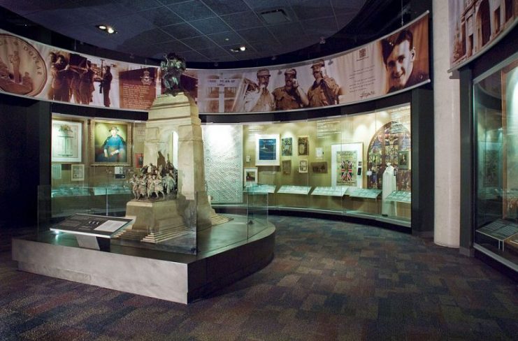 Royal Canadian Legion Hall of Honour at the Canadian War Museum, containing the original plaster model for the National War Memorial by sculptor Vernon March