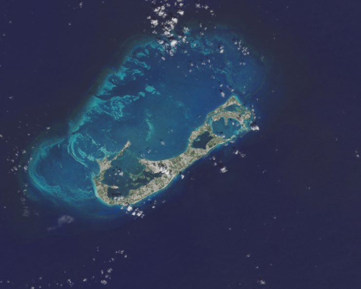 bermuda, view from Satelite.