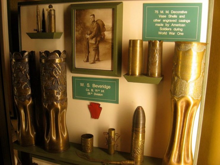 Trench art at Soldiers and Sailors National Military Museum and Memorial