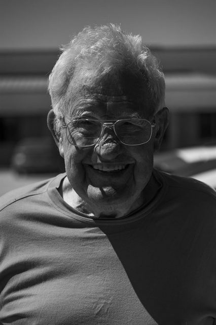 STERLING CITY, Texas — Ernie Andrus, Navy World War II veteran, poses for a photo March 26. Andrus was one of the crew that brought the USS LST-325, a tank landing ship, back from the Isle of Crete, Greece to the United States in 2000 to 2001. (U.S. Air force photo/ Airman 1st Class Devin Boyer)