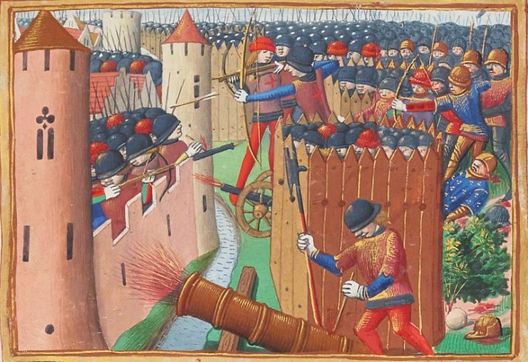 15th-century depiction of the Siege of Orléans of 1429, from Les Vigiles de Charles VII by Martial d’Auvergne.