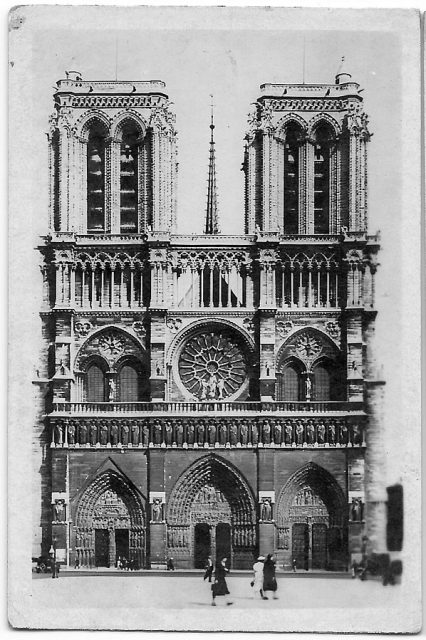 Notre Dame in Paris, 1945.