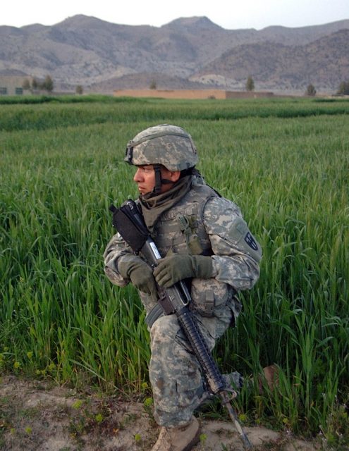 U.S. Army soldier wearing the Universal Camouflage Pattern