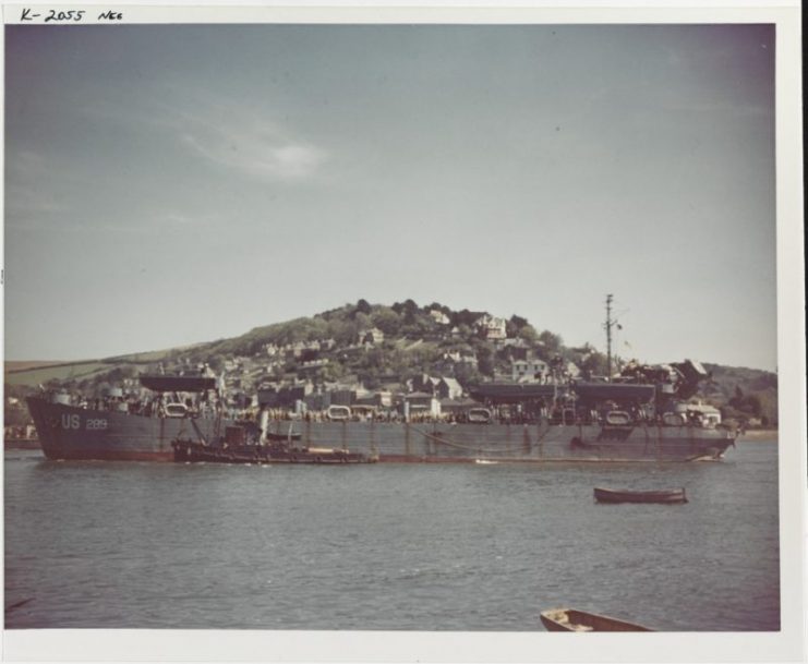 USS LST-289, Slapton Sands Invasion Rehearsals, 28 April 1944