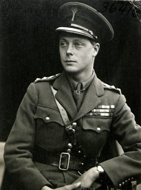 Caption: Edward VIII when he was the Prince of Wales in the uniform of a colonel of the Welsh Guards, 1919.