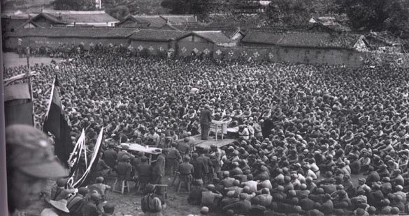 A Communist leader addressing Long March survivors