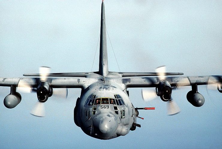 AC-130H Spectre near Hurlburt Field, Florida in 1988