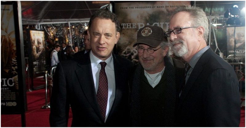 Steven Spielberg, Tom Hanks and Gary Goetzman. Photo By: Staff Sgt. Ethan E. Rocke

