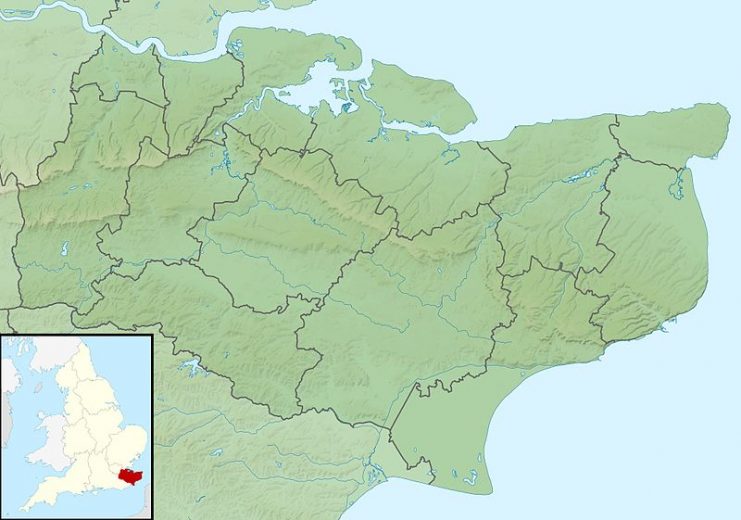 Approximate position of Maloja’s wreck off the coast of Kent.Photo: Contains Ordnance Survey data © Crown copyright and database right CC BY-SA 3.0