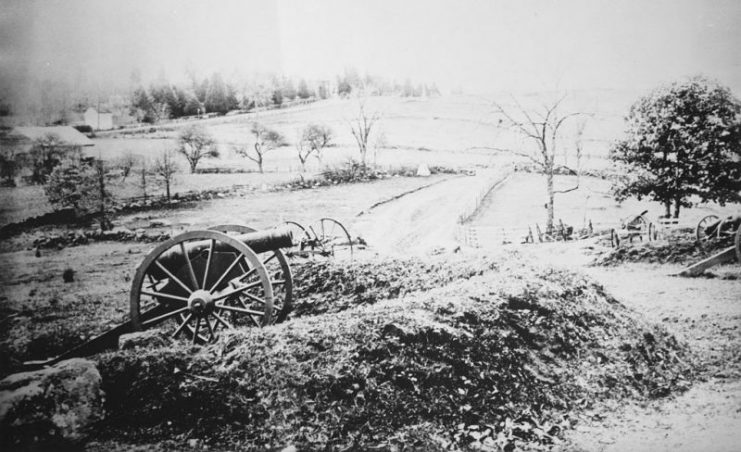 Barlows Knoll after first day’s battle, Gettysburg, July 1, 1863