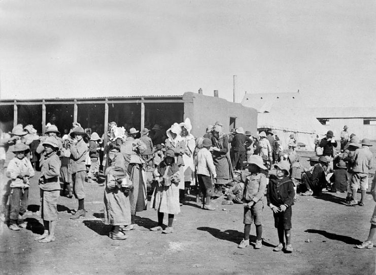 Boer women and children in a concentration camp