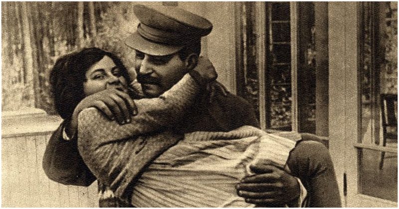 Stalin with his Daughter. Svetlana 1935.