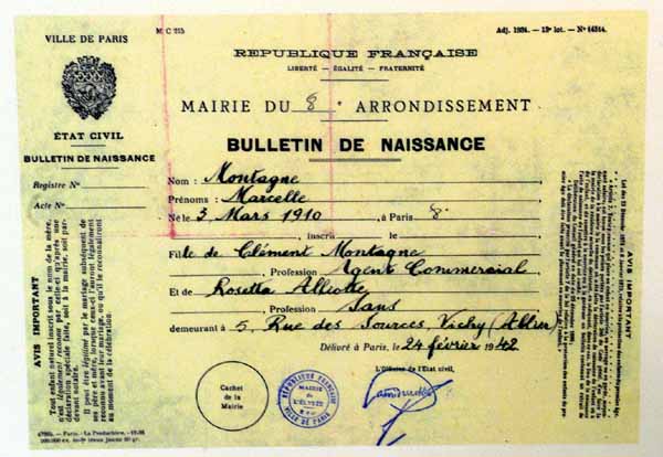 The OSS of World War II forged a French identification certificate for “Marcelle Montagne,” an alias of spy Virginia Hall
