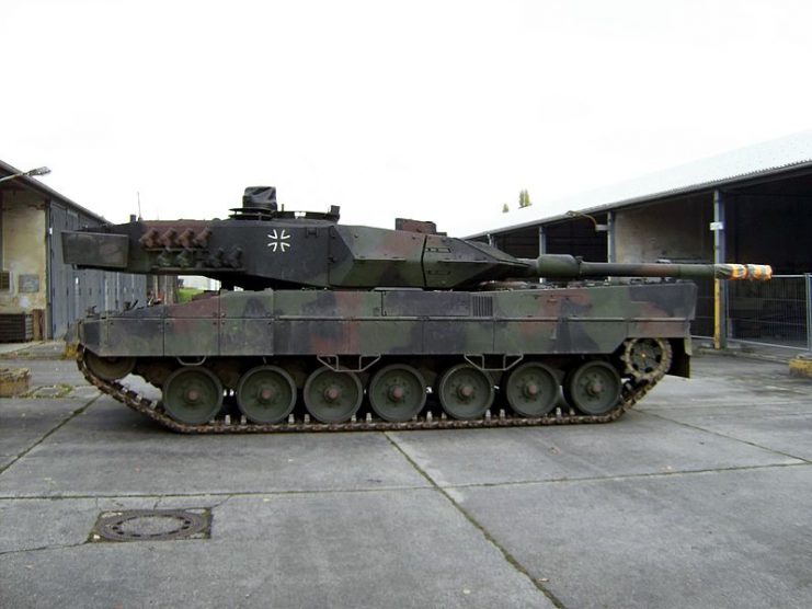 German Leopard 2A6M with turret reversed
