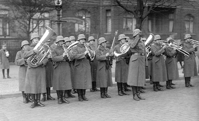 A German Military Band, 1930s