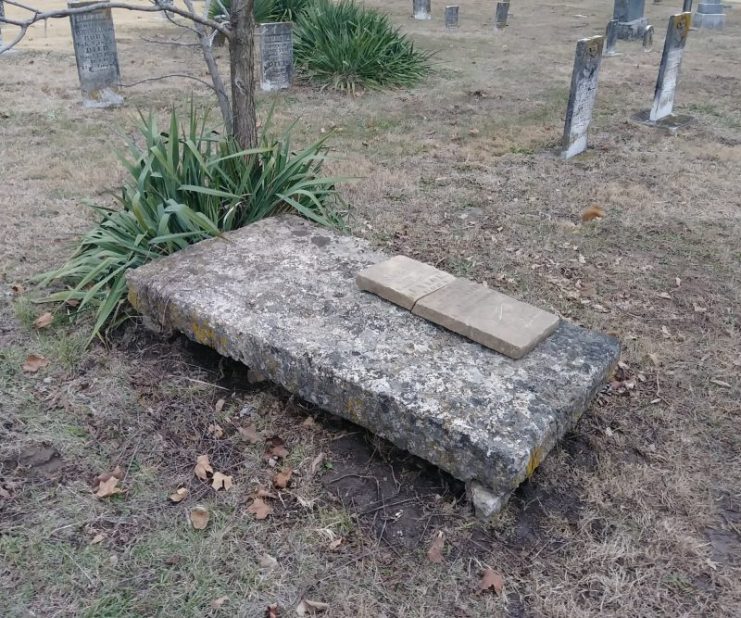 Enloe Sr. built this raised limestone block to appear as a grave and under which he could hide his valuables and a firearm during the Civil War. It can still be seen in Enloe Cemetery near Russellville.