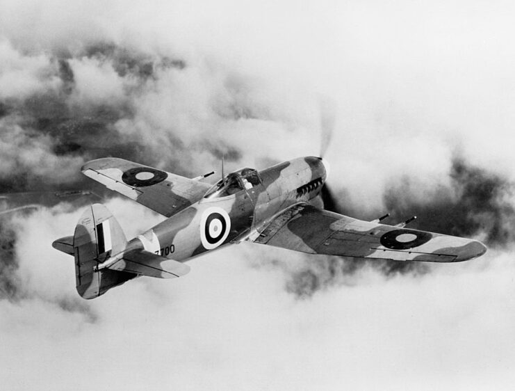 Hawker Typhoon I-E in flight