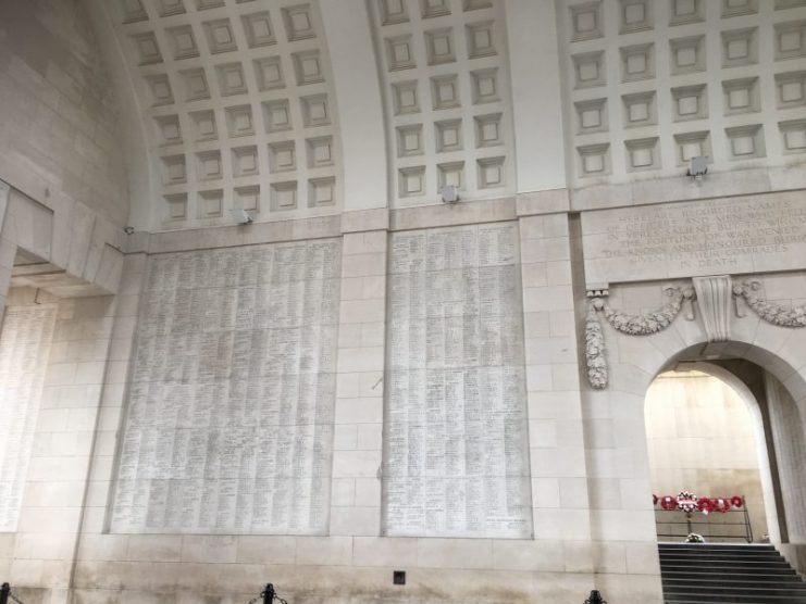 Over 54,000 names of the missing are on the Menin Gate.