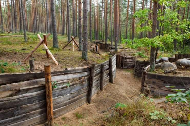 Reconstruction German trench system of WW2