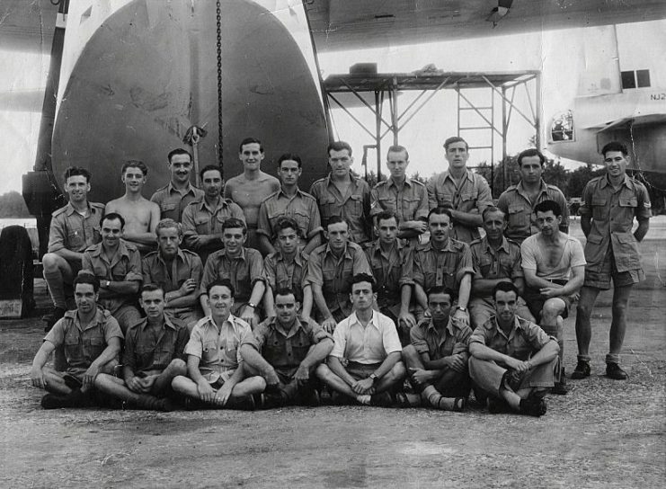 Royal Air Force mechanics at Royal Air Force Station RAF Koggala, Ceylon (now Sri Lanka)
