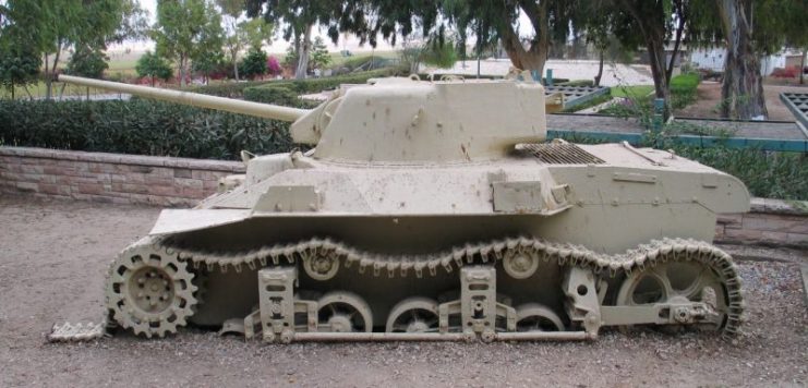 Damaged M22 Locust in Negba, Israel. Photo: Bukvoed / CC BY 2.5