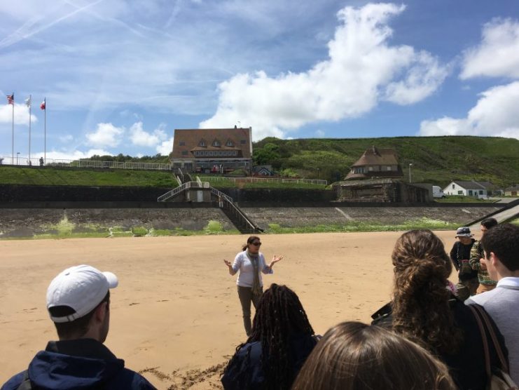 Magali, a guide on Omaha Beach