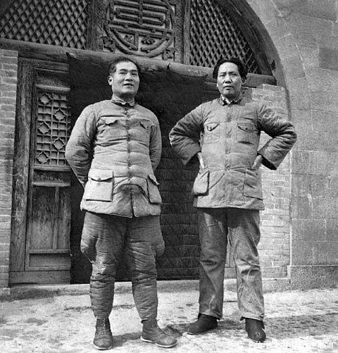 Mao Zedong, Zhang Guotao in Yan’an, 1937