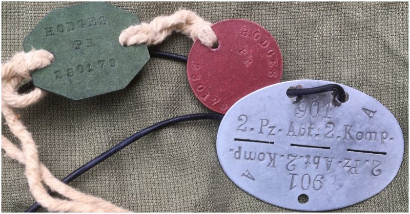 Stock Image. British and German WWII ID Discs