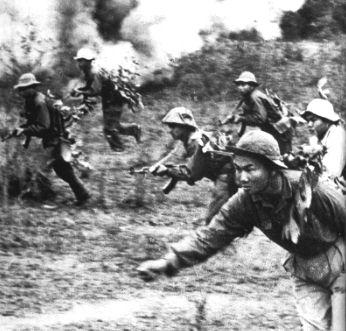 NVA troops storming out