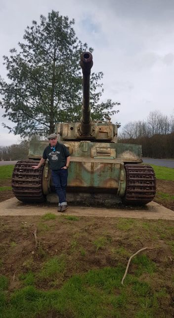 Paul at the Tiger in Vimoutiers.