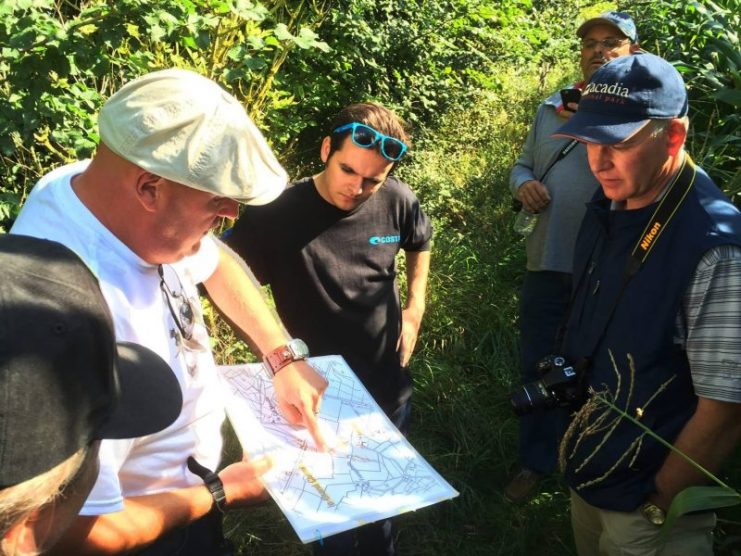 Paul guiding in the Normandy hedgerows.