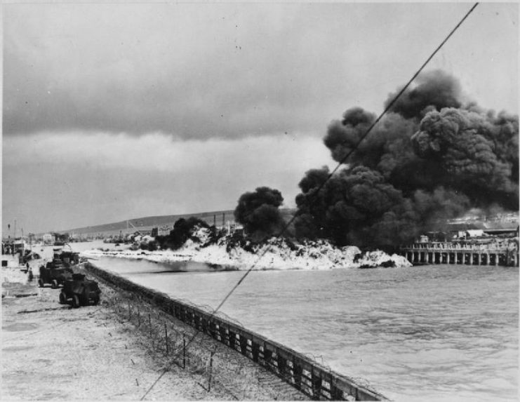 Petroleum Weapons Against Invasion- a Demonstration of Anti-invasion Defences, UK, 1945