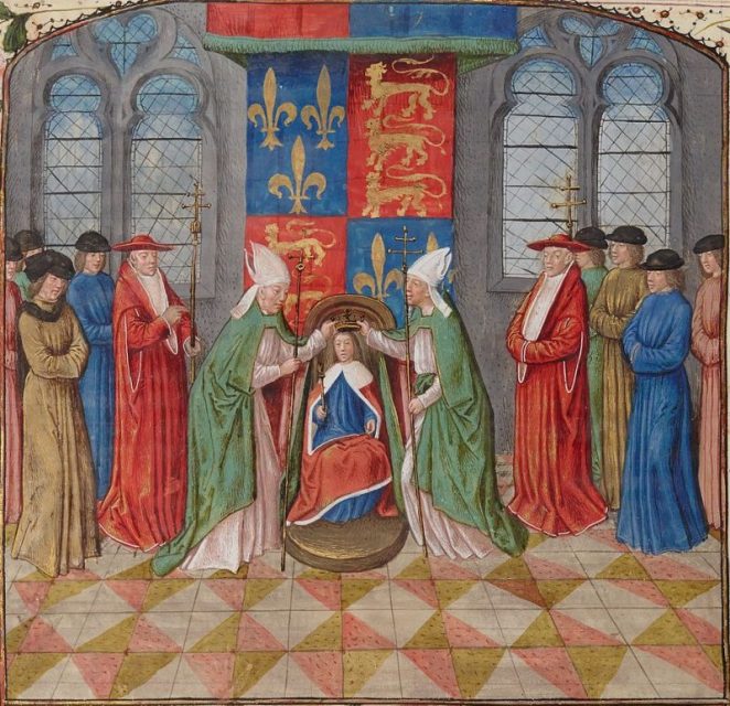 King Henry VI of England is crowned as King of France in Notre Dame on December 16, 1431.