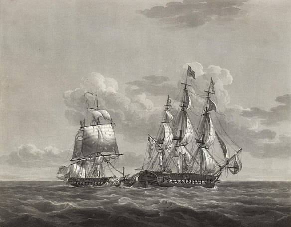 USS Constitution capturing HMS Java