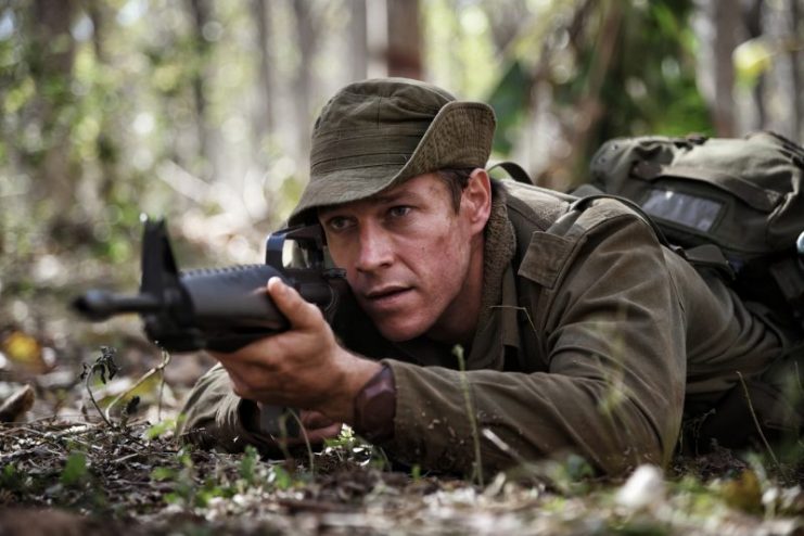 Sgt. Bob Buick portrayed by Luke Bracey. © 2019 TRANSMISSION FILMS.