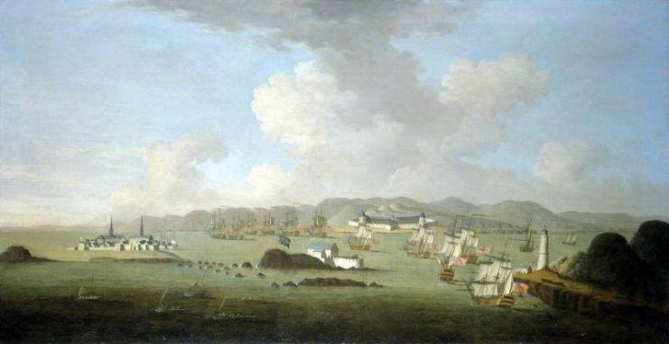 The Capture of Louisburg, 1745 by Peter Monamy