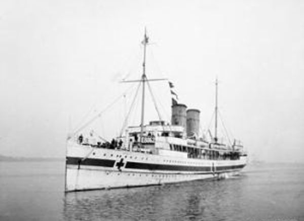 The hospital ship Anglia