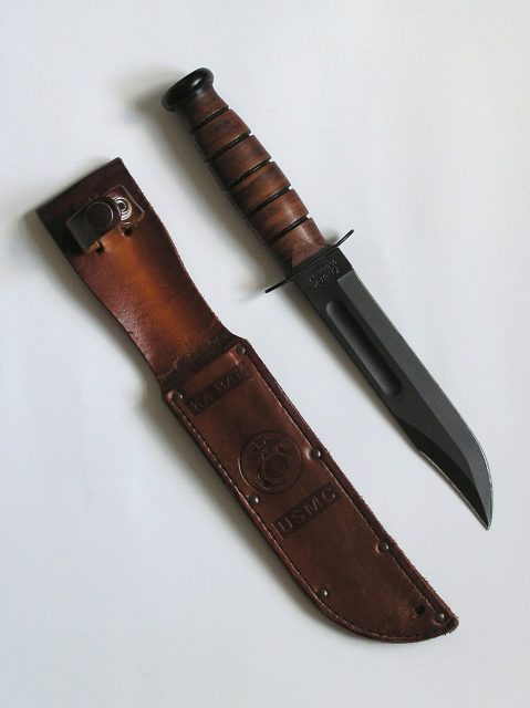 The KA-BAR knife was the most popular knife of the US Marine Corps during and after World War II.