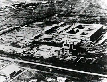 The Unit 731 complex- two prisons are hidden in the center of the main building.