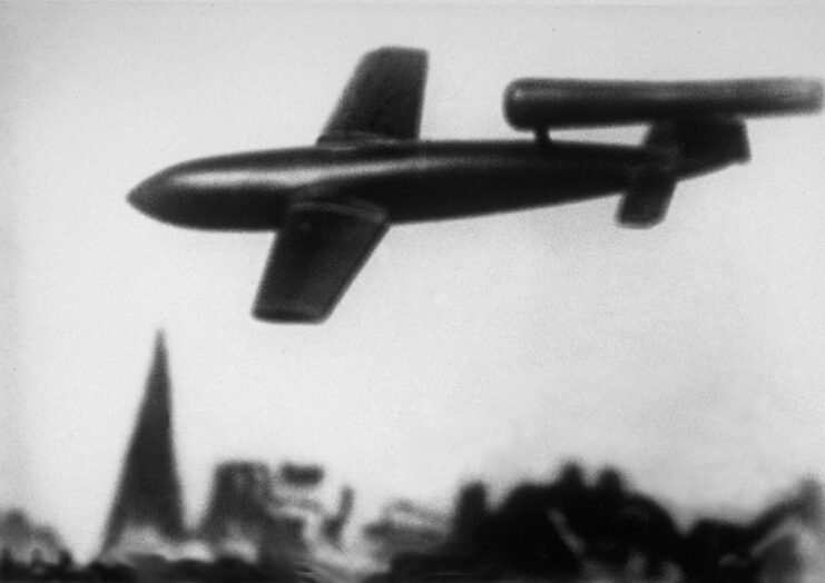 V-1 flying bomb over Britain