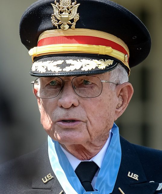 U.S. Army Lt. Col. (Ret.) Charles Kettles speaks after receiving the Medal of Honor at the White House in Washington, D.C., July 18, 2016, for actions during a battle near Duc Pho, South Vietnam, on May 15, 1967. U.S. Army photo by Sgt. Alicia Brand