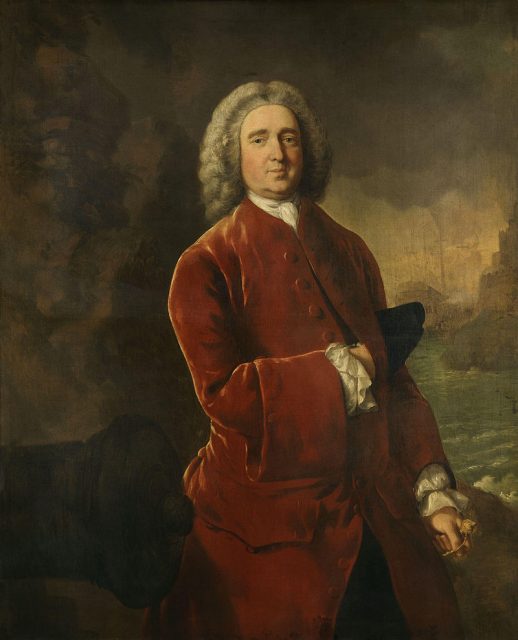Admiral Edward “Old Grog” Vernon. Portrait by Thomas Gainsborough