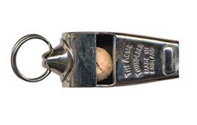 An Acme Thunderer Whistle. Photo: Brandymae CC BY-SA 3.0