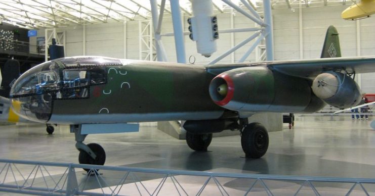 Arado Ar 234 140312 on display at the Steven F. Udvar-Hazy Center. Photo: Nick-D – CC BY-SA 3.0