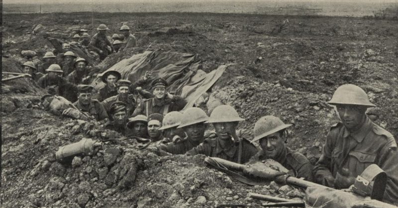 Australians in the advance trenches
