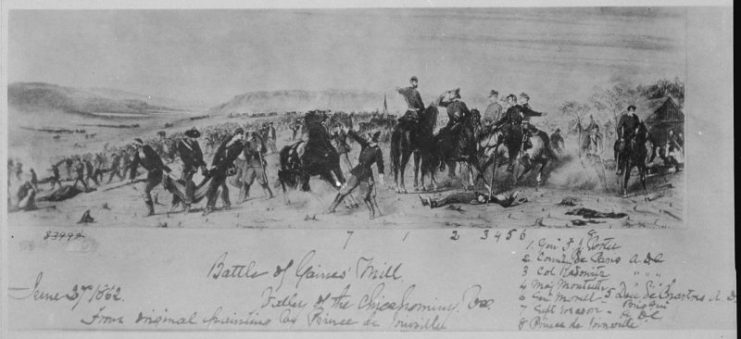 “Battle of Gaines Mill, Valley of the Chickahominy, Virginia, June 27, 1862.” Records of the Office of the Chief Signal Officer, 1860 – 1985.