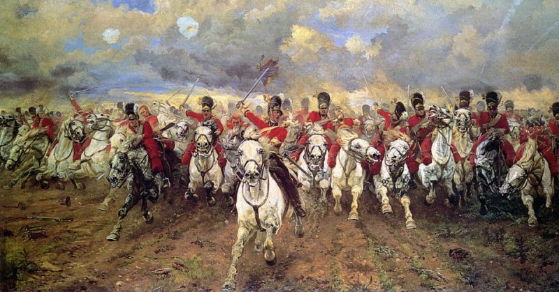 Scotland Forever!, the charge of the Scots Greys at Waterloo painted by Elizabeth Thompson